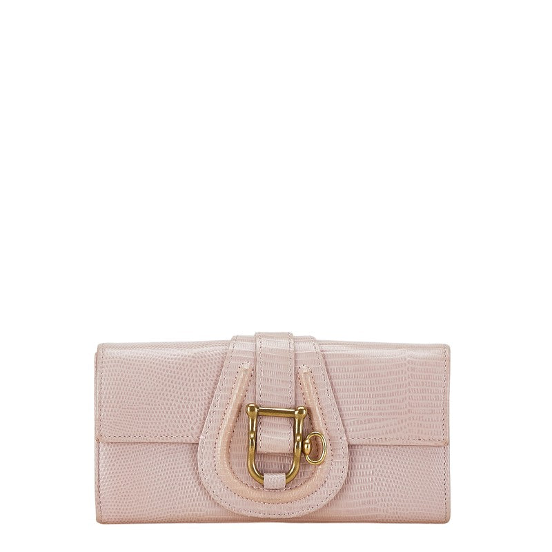 TOFF&LOADSTONE Pink Leather Long Wallet