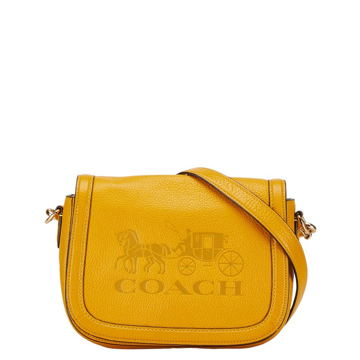 Coach Leather Horse and Carriage Crossbody Bag C4058