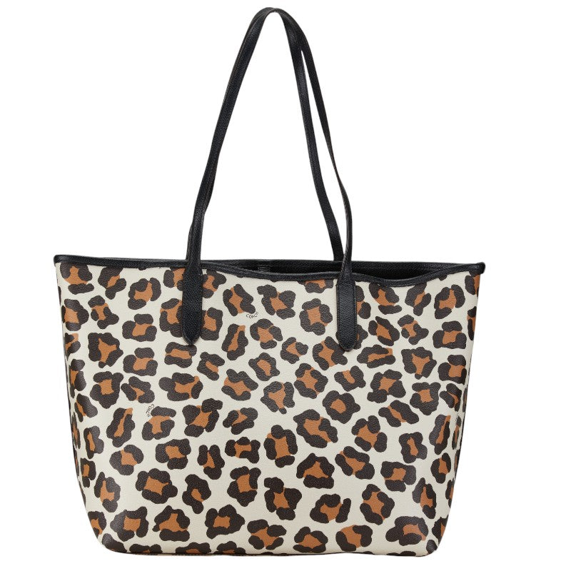 Coach Leopard Animal PVC Leather Tote Bag F35874 in Very Good Condition