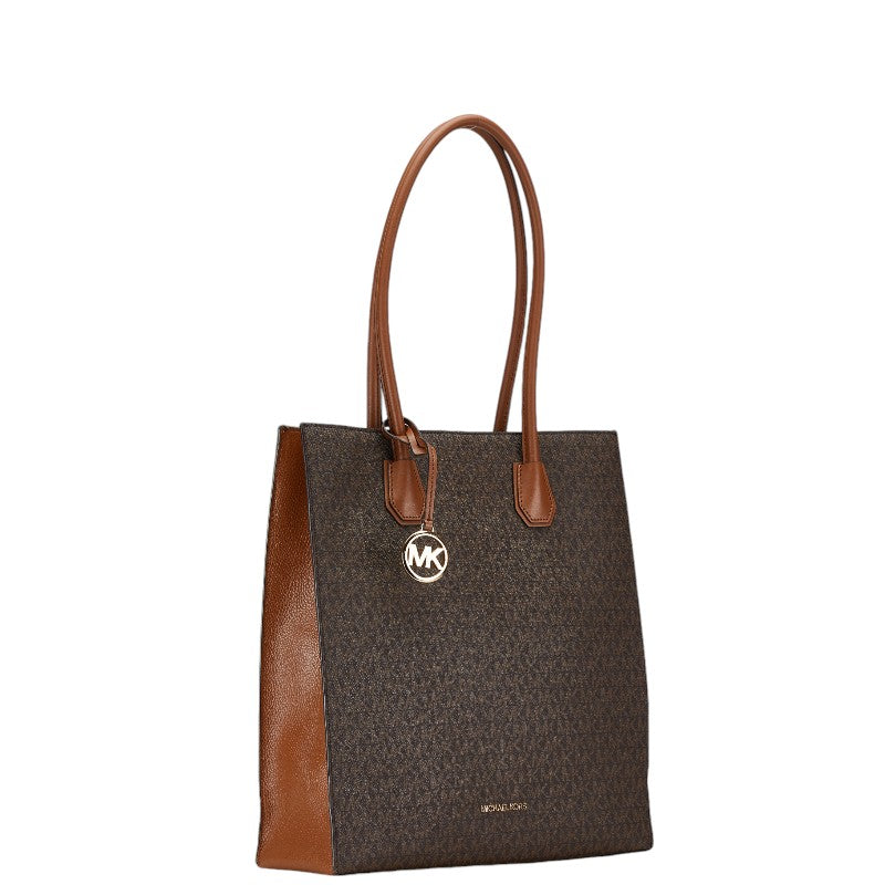 Michael Kors Signature Tote Bag Brown PVC Leather