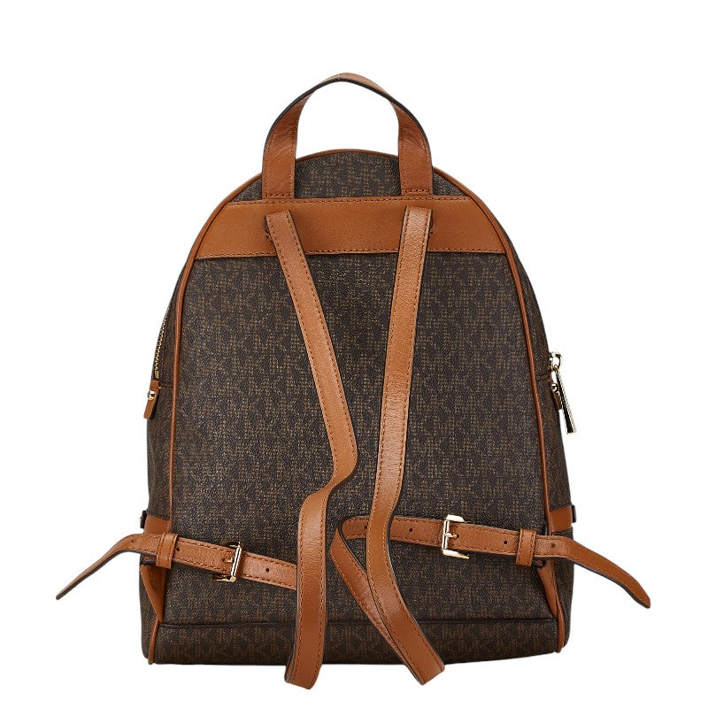 Michael Kors Monogram Backpack Brown PVC Leather