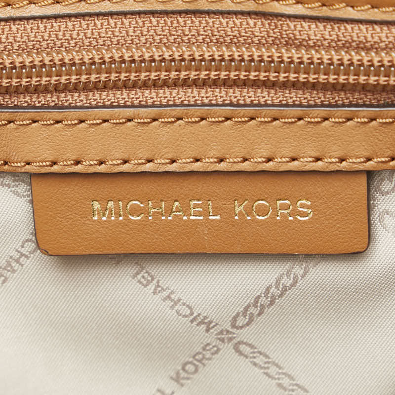 Michael Kors Monogram Backpack Brown PVC Leather