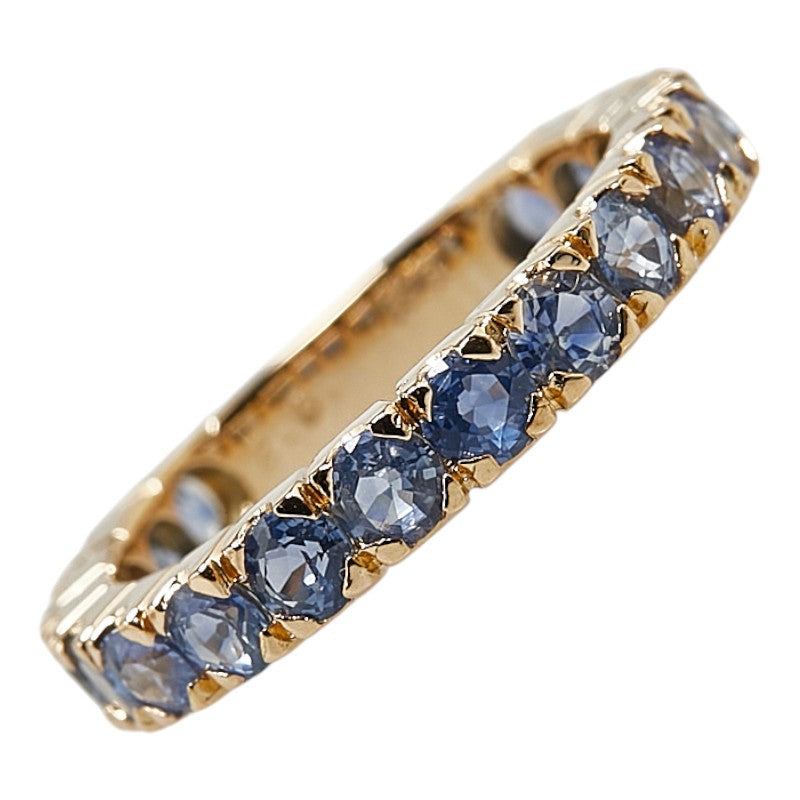 K18YG Yellow Gold Sapphire 2.0ct Eternity Ring 8.5