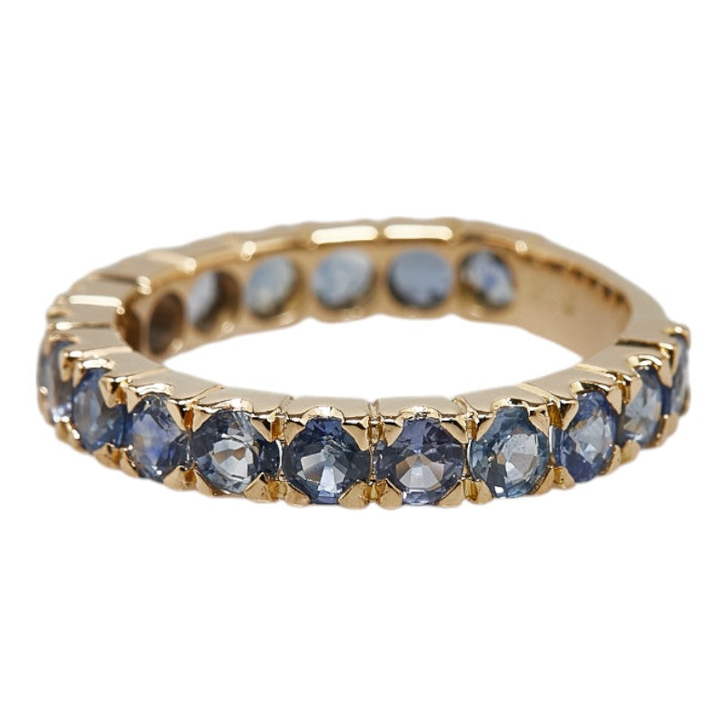 K18YG Yellow Gold Sapphire 2.0ct Eternity Ring 8.5