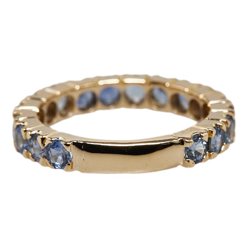 K18YG Yellow Gold Sapphire 2.0ct Eternity Ring 8.5