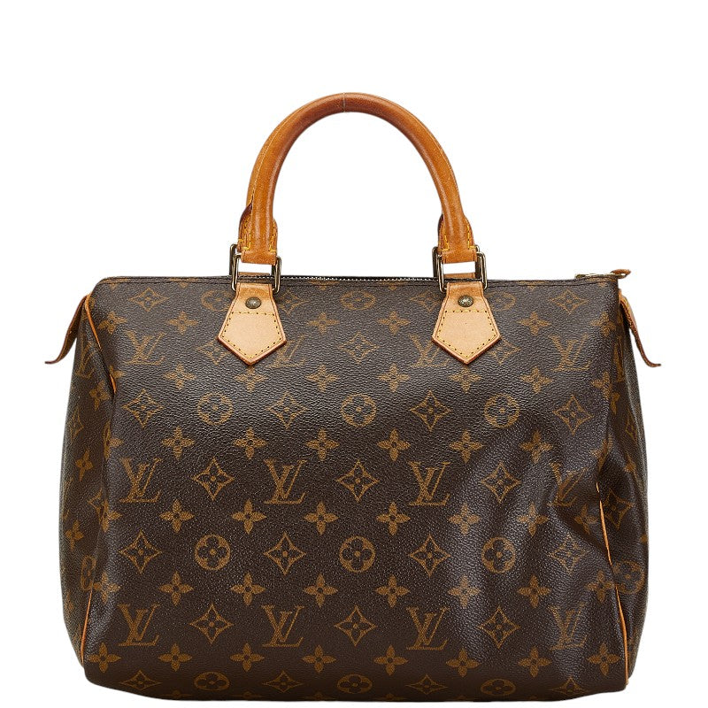 Louis Vuitton Monogram Speedy 30 Handbag M41526 Brown PVC Leather in Good Condition