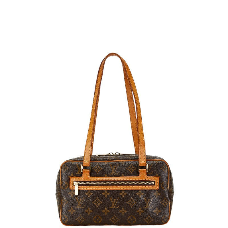 Louis Vuitton Monogram Cite MM Handbag M51182 Brown PVC Leather in Very Good Condition