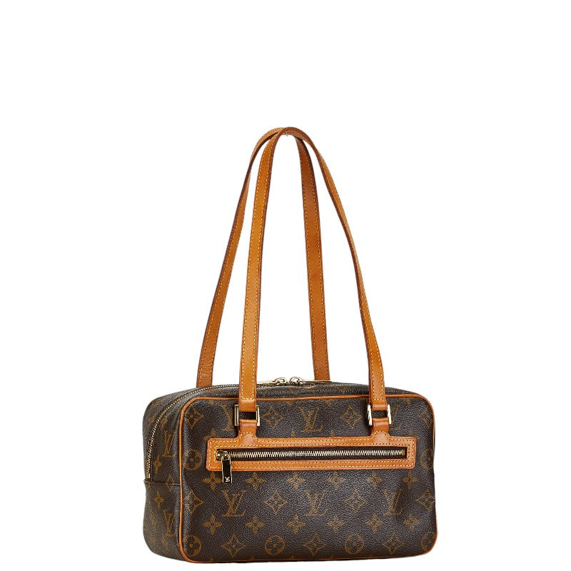 Louis Vuitton Monogram Cite MM Handbag M51182 Brown PVC Leather in Very Good Condition