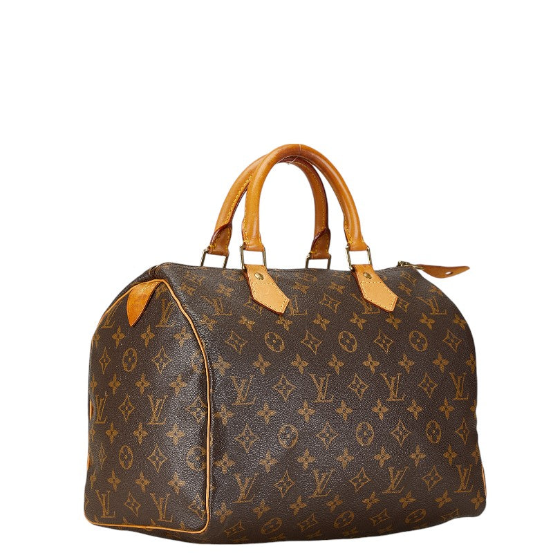 Louis Vuitton Monogram Speedy 30 Handbag M41526 Brown PVC Leather in Very Good Condition