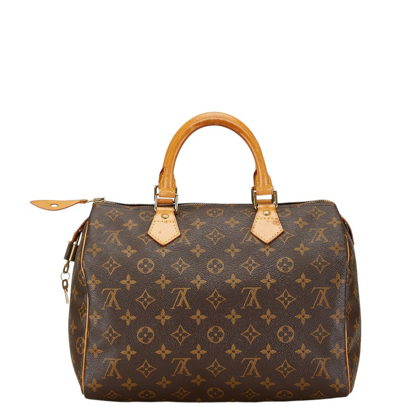 Louis Vuitton Monogram Speedy 30 Handbag M41526 Brown PVC Leather in Very Good Condition