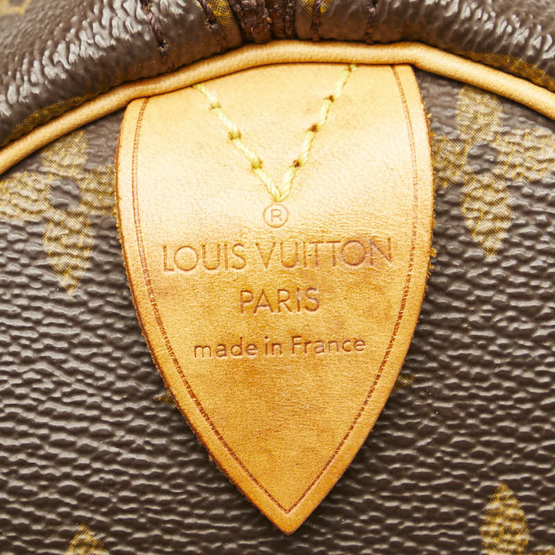 Louis Vuitton Monogram Speedy 30 Handbag M41526 Brown PVC Leather in Very Good Condition