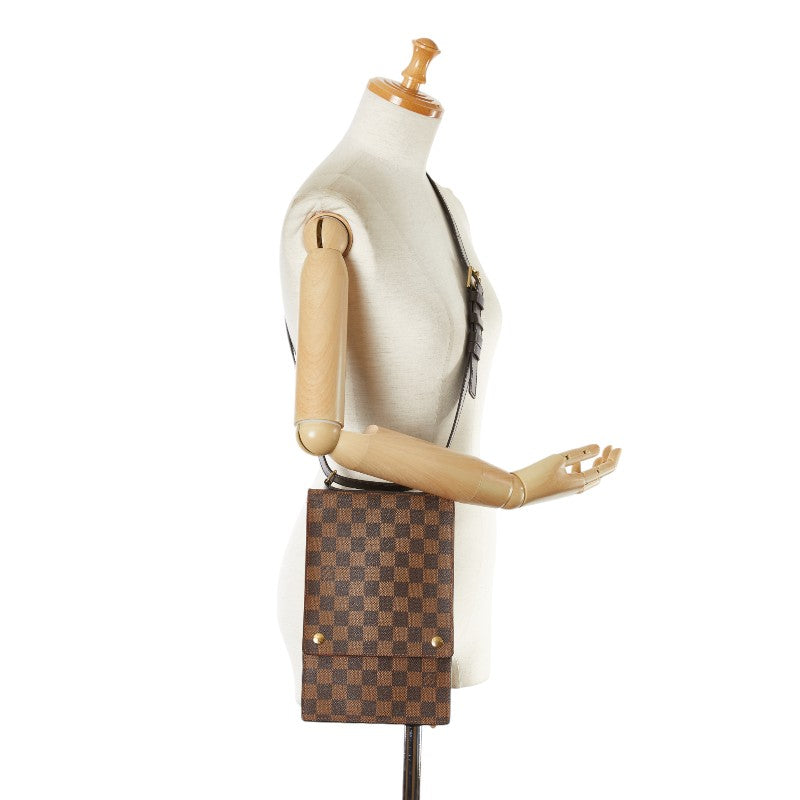 Louis Vuitton Damier Portobello Shoulder Bag N45271 Brown PVC Leather