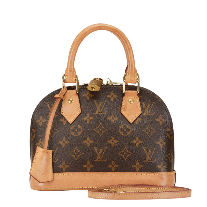 Louis Vuitton Monogram Alma BB Handbag 2WAY M53152 Brown PVC Leather