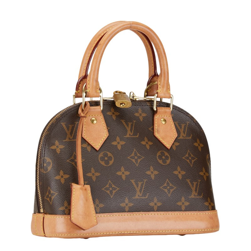 Louis Vuitton Monogram Alma BB Handbag 2WAY M53152 Brown PVC Leather