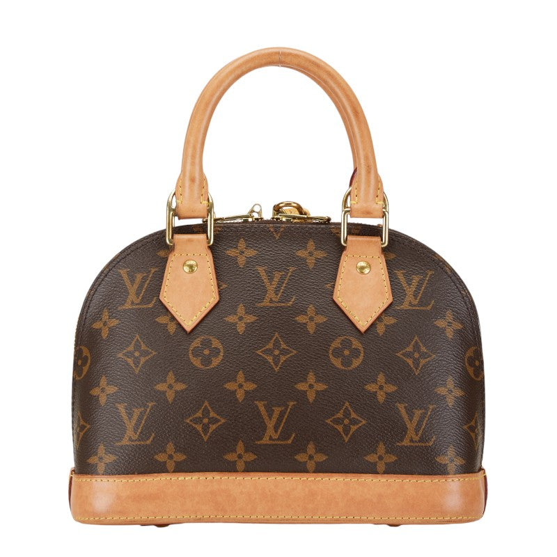 Louis Vuitton Monogram Alma BB Handbag 2WAY M53152 Brown PVC Leather