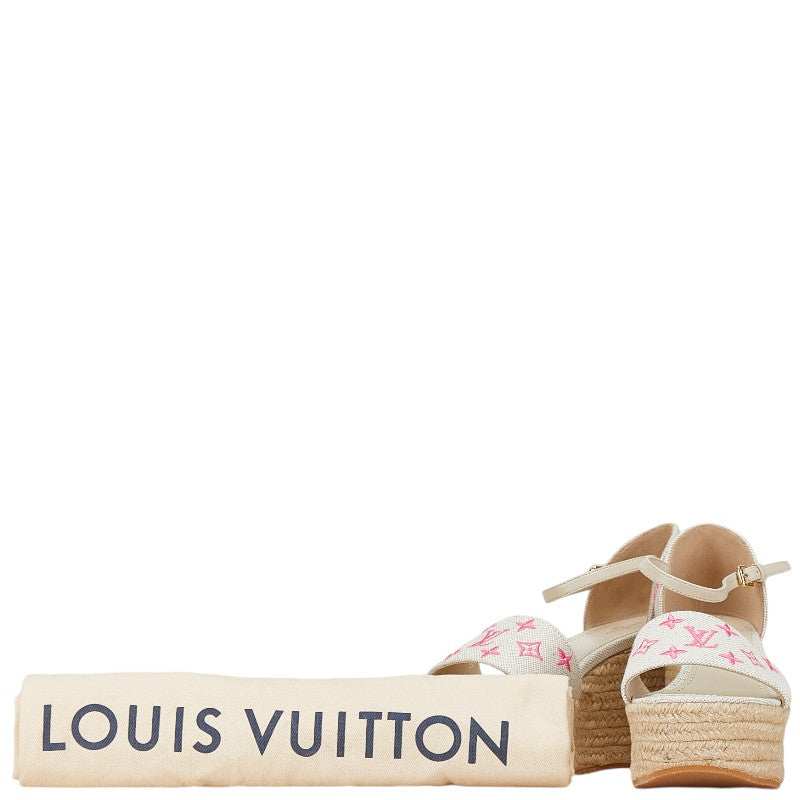 Louis Vuitton Starboard Line Espadrille Sandals Canvas Leather in Very Good Condition