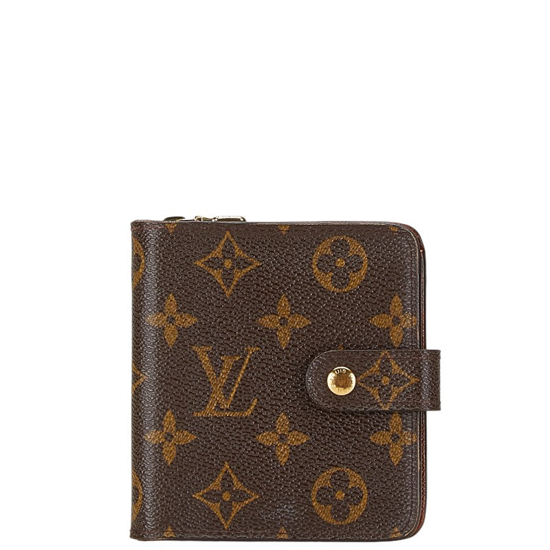 Louis Vuitton Monogram Compact Zip Wallet M61667 in Very Good Condition