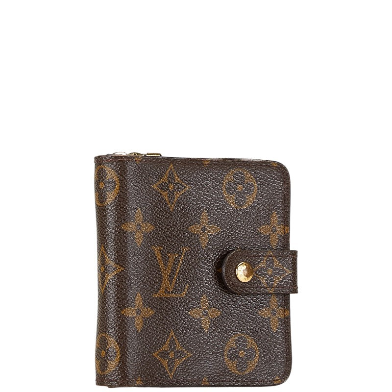 Louis Vuitton Monogram Compact Zip Wallet M61667 in Very Good Condition