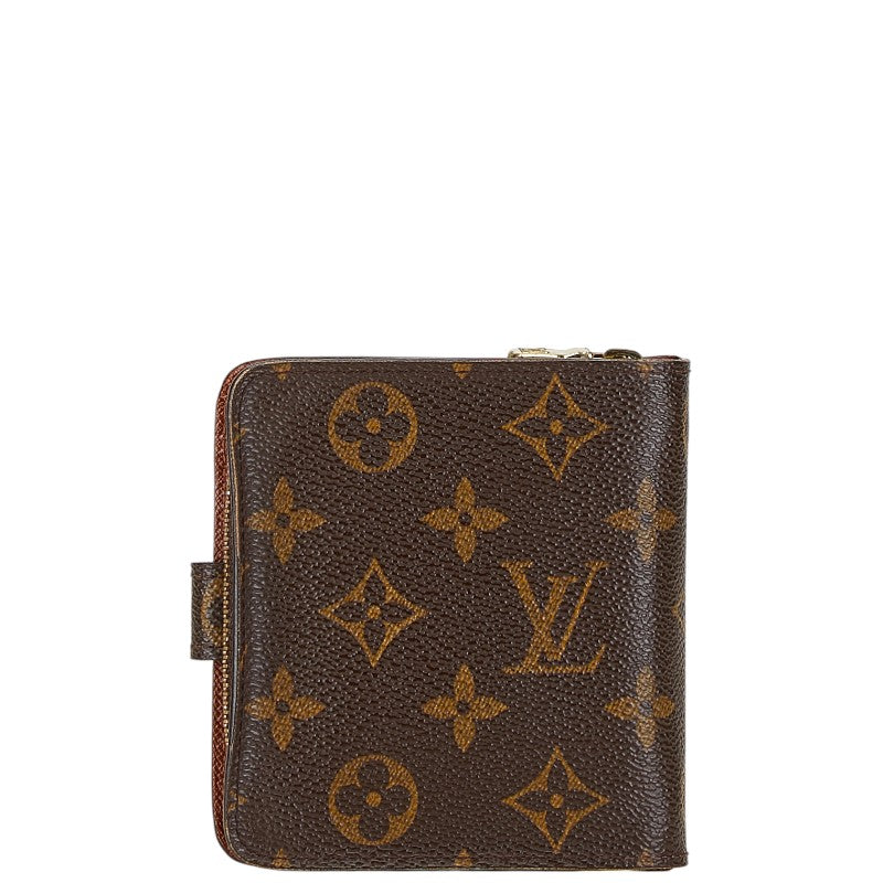 Louis Vuitton Monogram Compact Zip Wallet M61667 in Very Good Condition