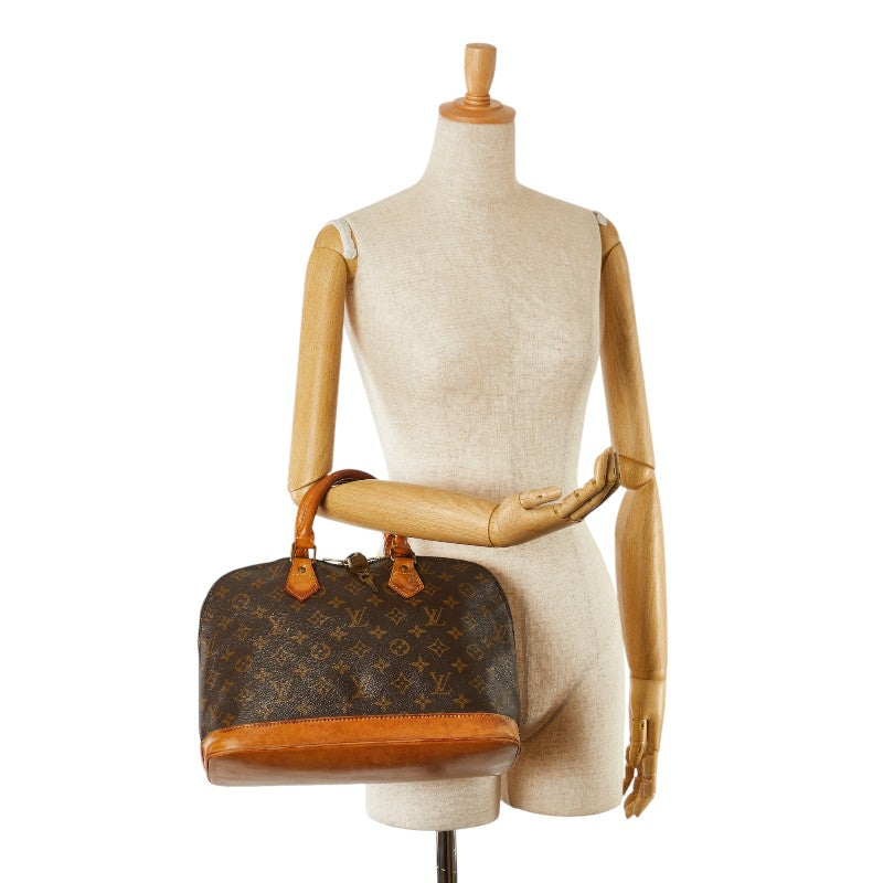 Louis Vuitton Monogram Alma PM Handbag M51130 Brown PVC Leather in Very Good Condition