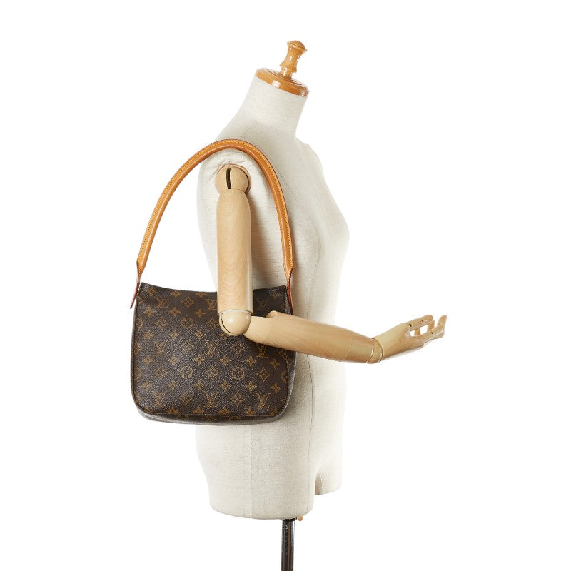 Louis Vuitton Monogram Looping MM Shoulder Bag M51146 Brown PVC Leather in Very Good Condition