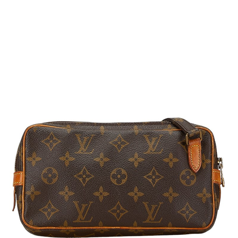 Louis Vuitton Monogram Pochette Marly Bandouliere Shoulder Bag M51828 Brown PVC Leather in Very Good Condition