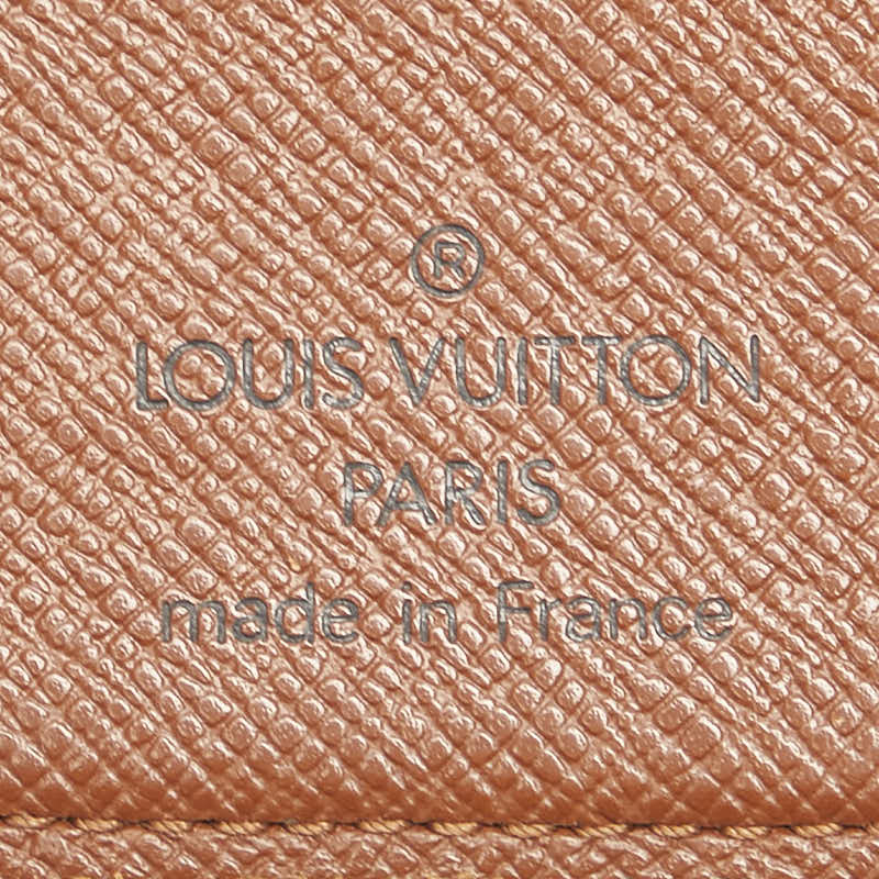 Louis Vuitton Monogram Bifold Wallet M61663 Brown PVC Leather in Very Good Condition