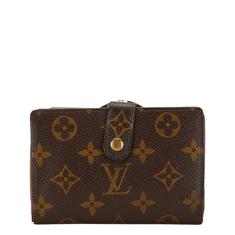 Louis Vuitton Monogram Bifold Wallet M61663 Brown PVC Leather in Very Good Condition