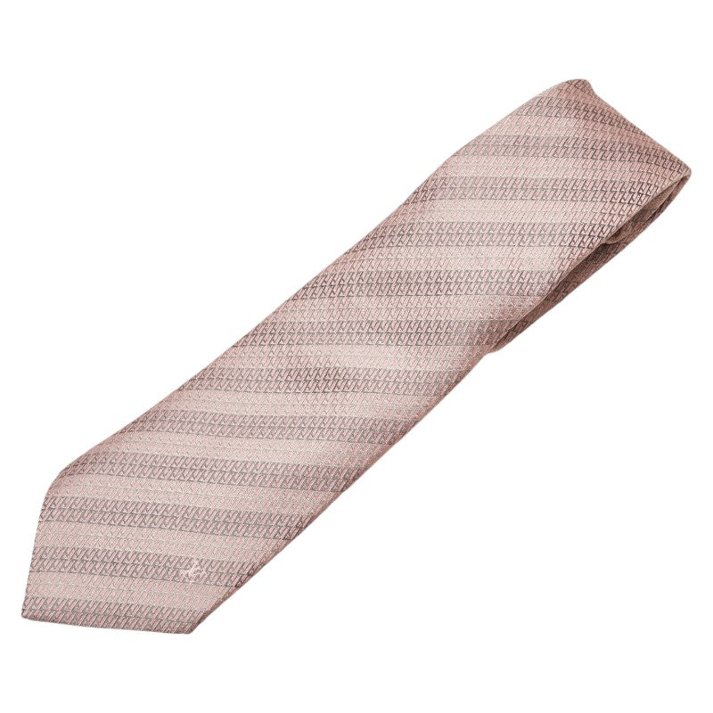 Louis Vuitton Silk Logo Tie Pink Gray in Great Condition