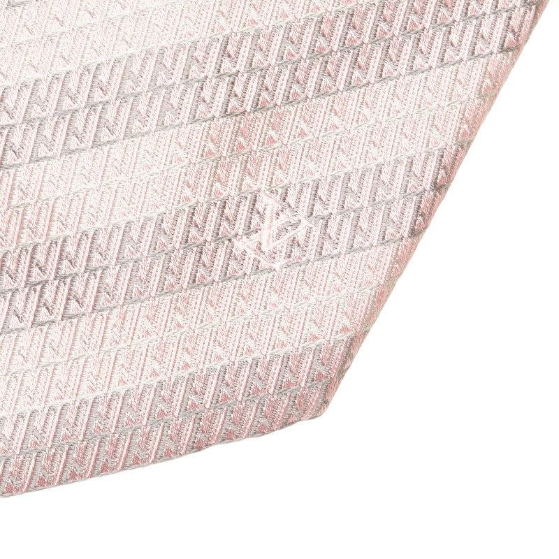 Louis Vuitton Silk Logo Tie Pink Gray in Great Condition