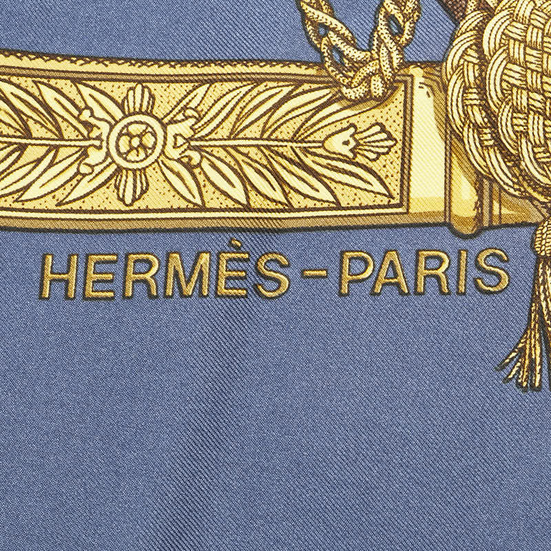 Hermes Silk Scarf Carré 90 Grand Uniforme in Very Good Condition