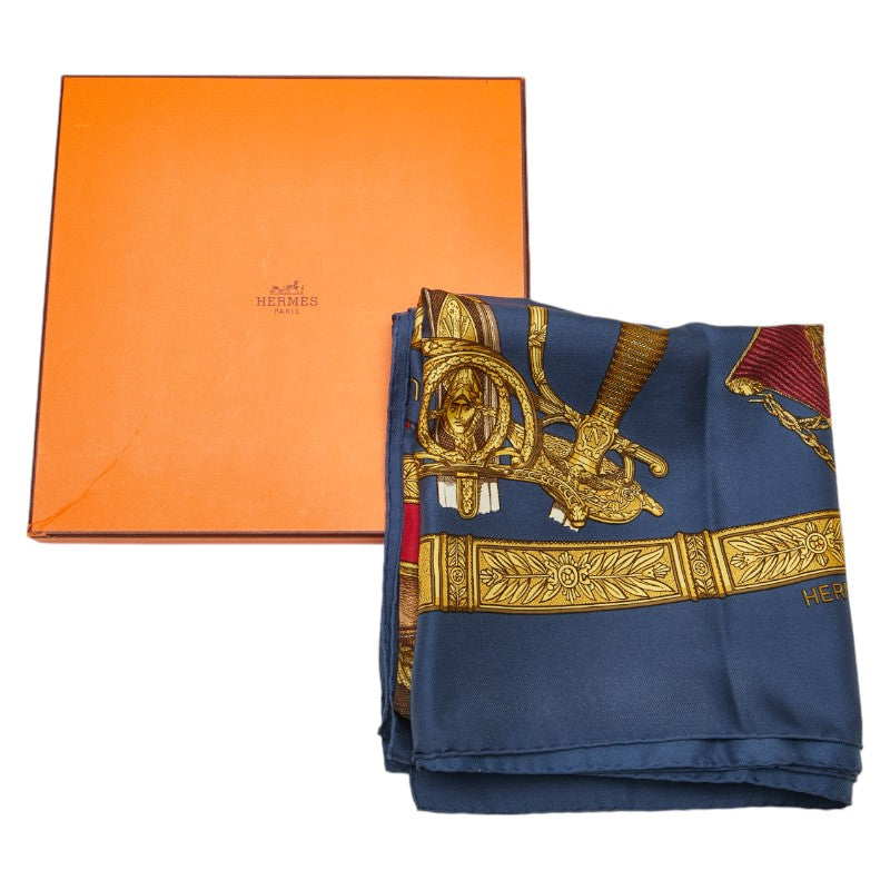 Hermes Silk Scarf Carré 90 Grand Uniforme in Very Good Condition