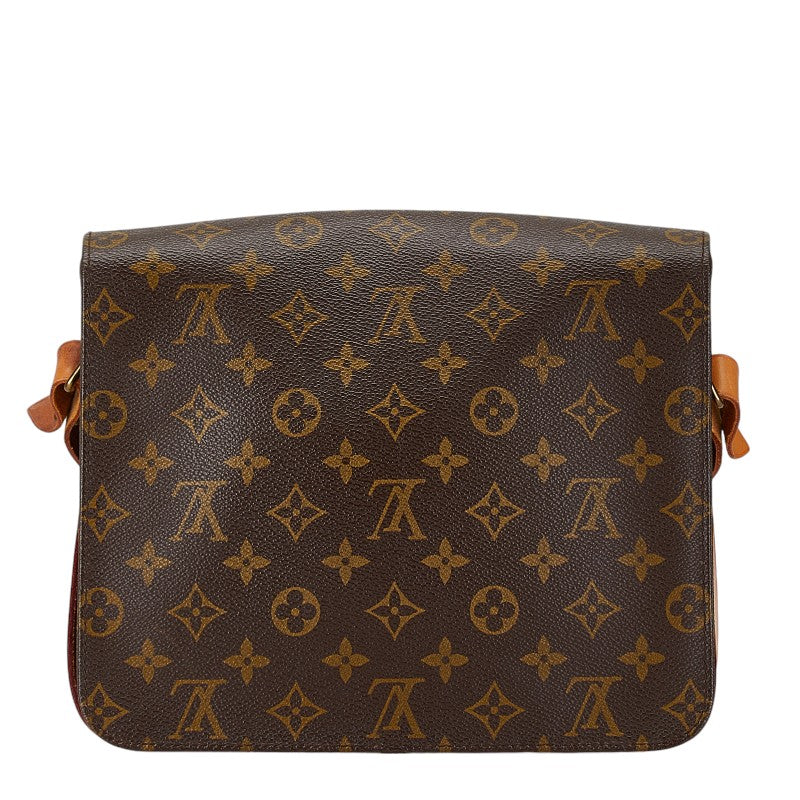 Louis Vuitton Monogram Cartouchiere GM Shoulder Bag M51252 Brown PVC Leather