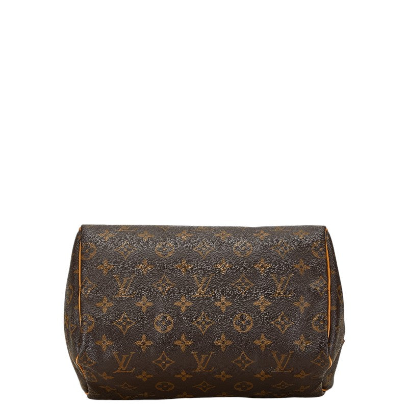 Louis Vuitton Monogram Speedy 25 Handbag M41528 Brown PVC Leather