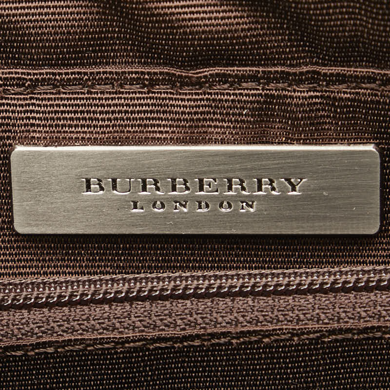 Burberry Brown Sweat Leather Handbag in Very Good Condition