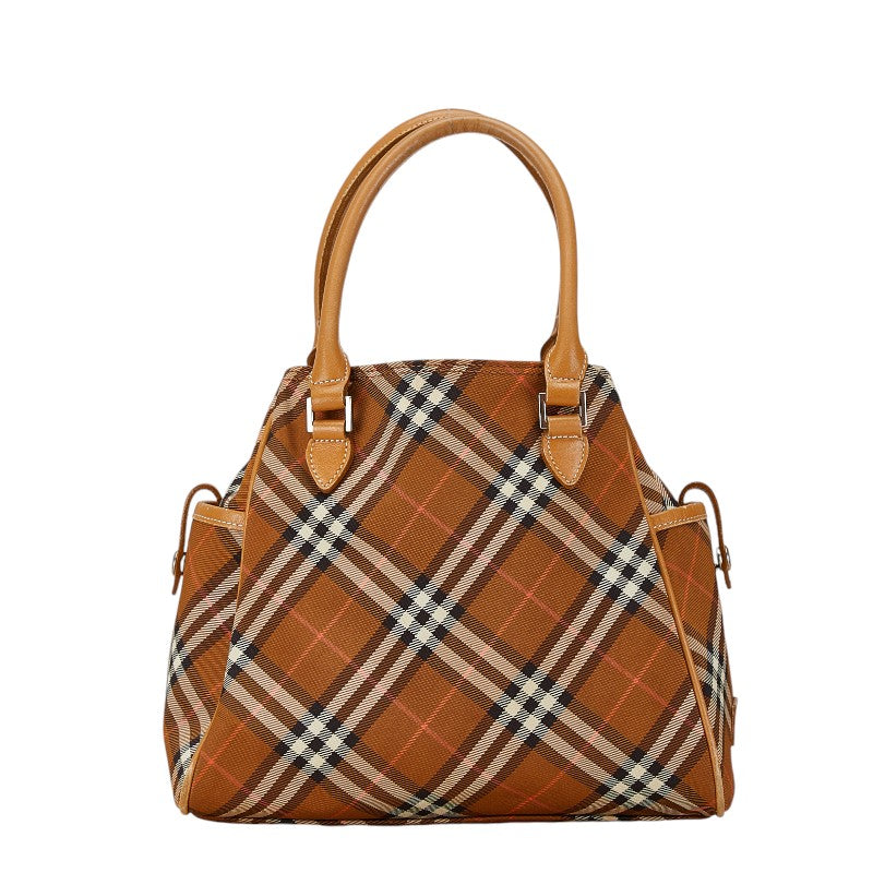 Burberry Nova Check Canvas Leather Handbag