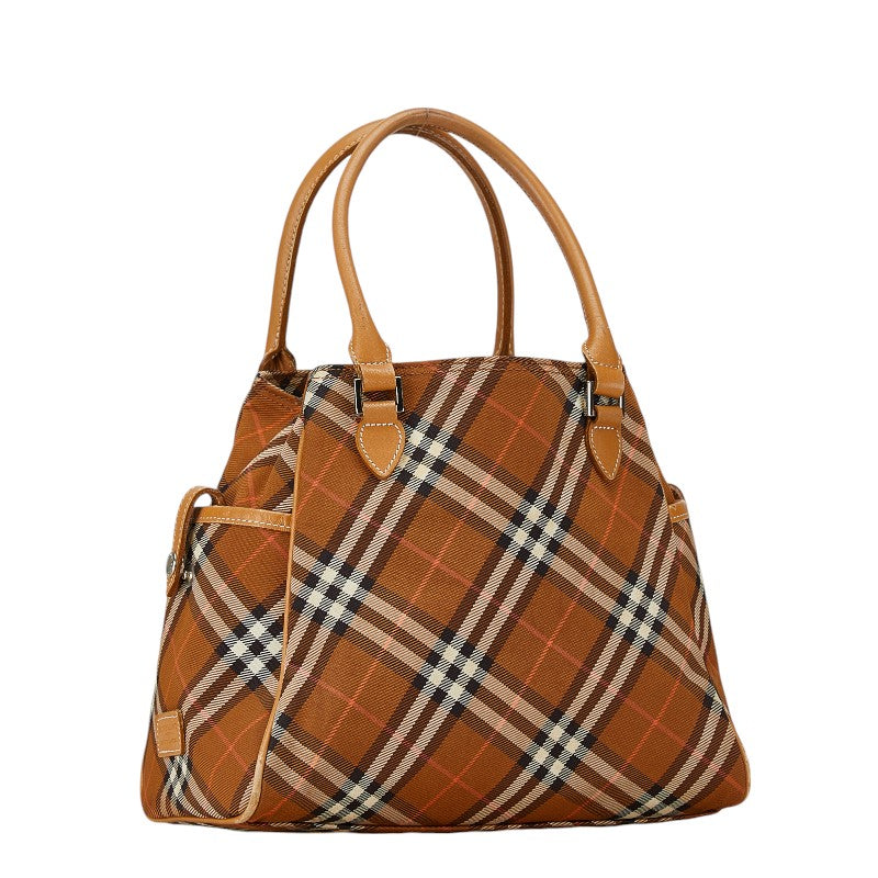 Burberry Nova Check Canvas Leather Handbag in Very Good Condition