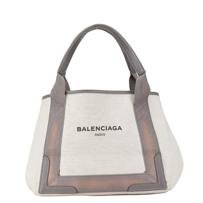 Balenciaga Canvas Leather Cabas S Tote Bag 339933 in Very Good Condition