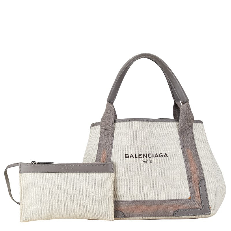 Balenciaga Canvas Leather Cabas S Tote Bag 339933 in Very Good Condition