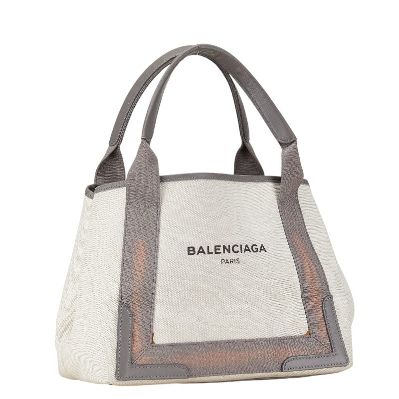 Balenciaga Canvas Leather Cabas S Tote Bag 339933 in Very Good Condition