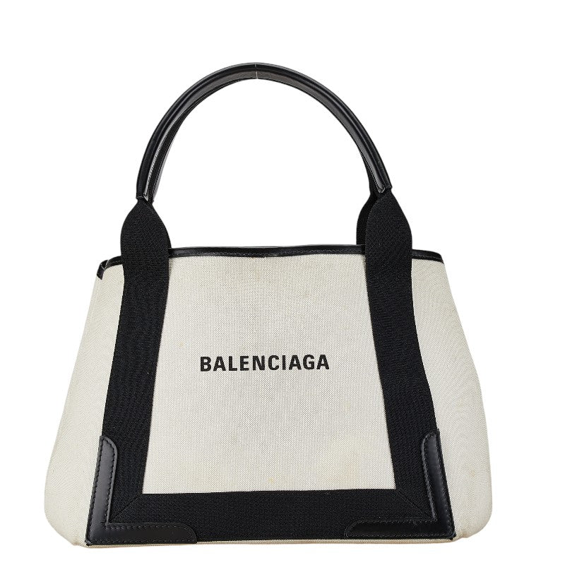 Balenciaga Canvas Leather Cabas S Handbag Tote in Very Good Condition