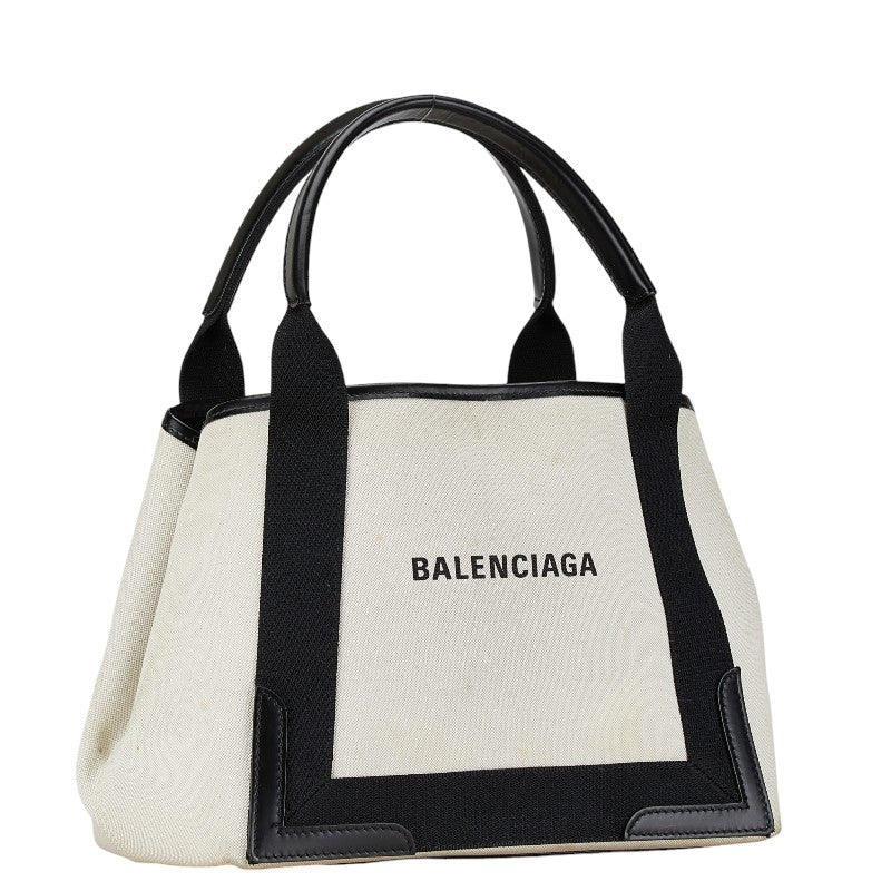 Balenciaga Canvas Leather Cabas S Handbag Tote in Very Good Condition