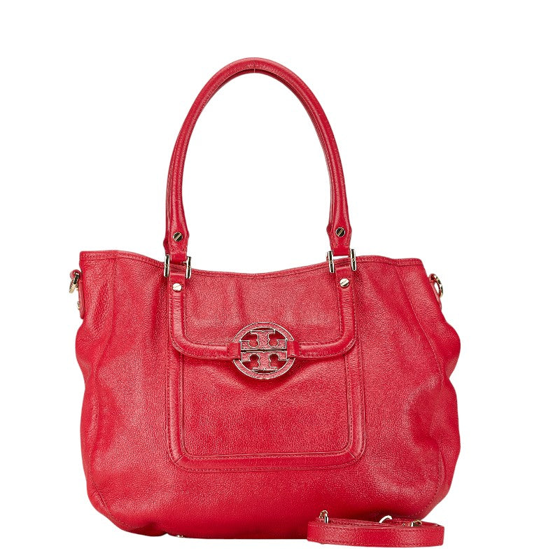 Tory Burch Amanda 2WAY Pink Leather Handbag in Very Good Condition