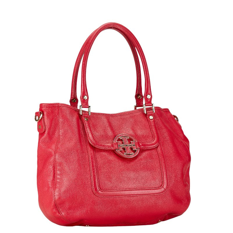 Tory Burch Amanda 2WAY Pink Leather Handbag in Very Good Condition