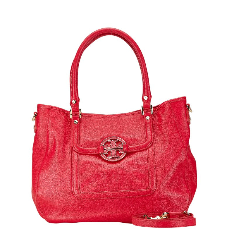 Tory Burch Amanda 2WAY Pink Leather Handbag in Very Good Condition