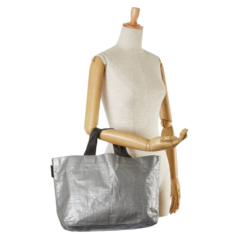 Herve Chapelier Vinyl Tote Bag S Gray Brown