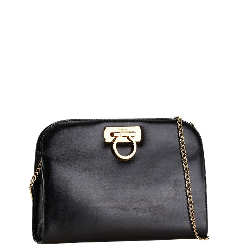 Salvatore Ferragamo Gancini Leather Shoulder Bag