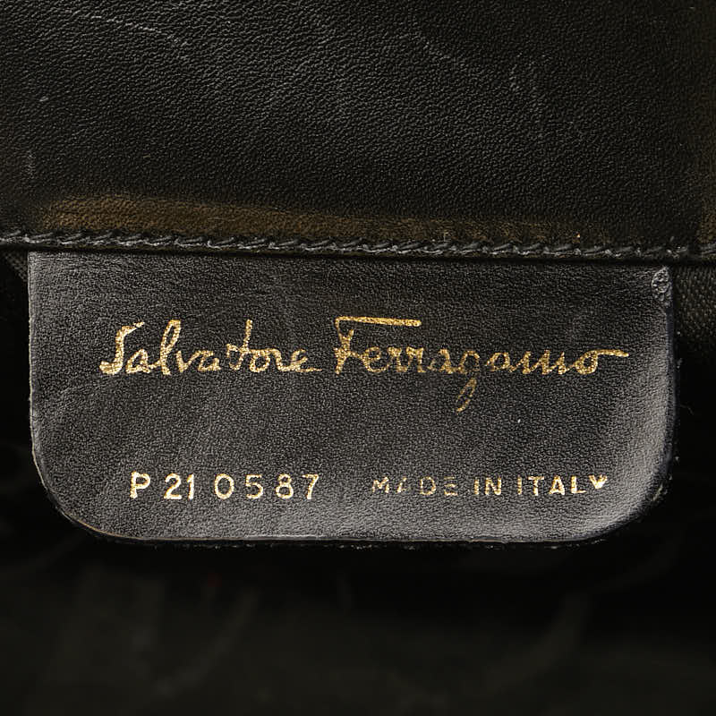 Salvatore Ferragamo Gancini Leather Shoulder Bag