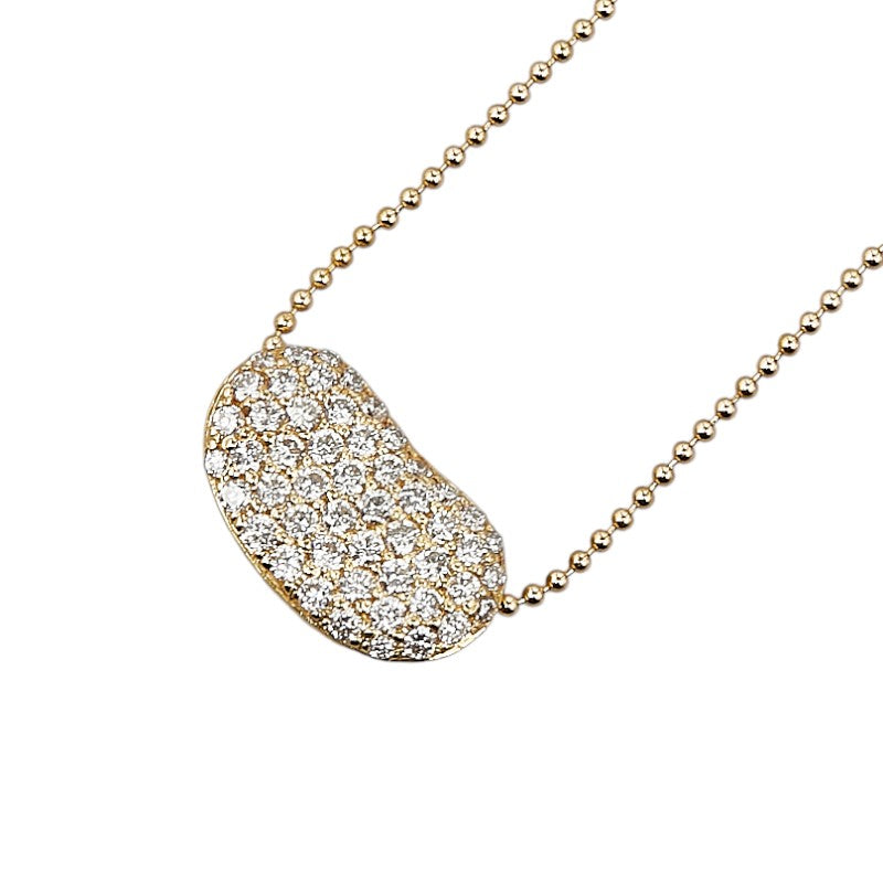 K18YG Yellow Gold Diamond Pendant Necklace