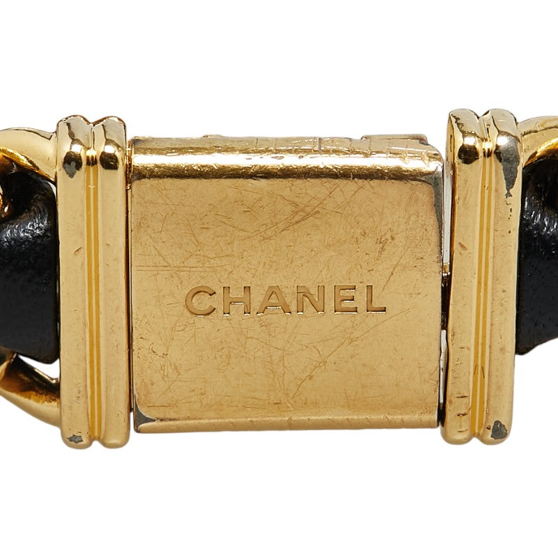 Chanel Premiere Quartz Watch H0001 Black Dial Leather